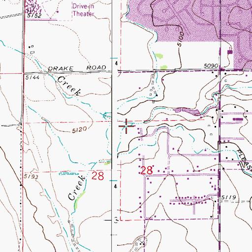 Topographic Map of Dixon Creek, CO