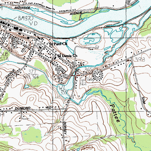 Topographic Map of Proposed New Mill Dam, ME