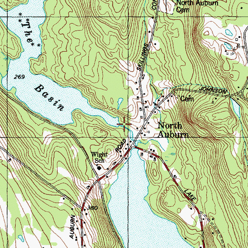 Topographic Map of North Auburn Dam, ME