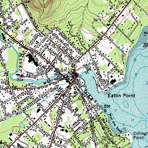 Topographic Map of Knox Mill Dam, ME
