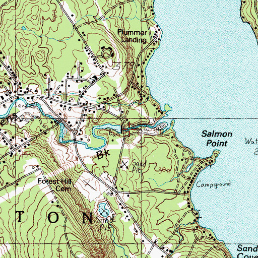 Topographic Map of Stevens Brook Dam, ME