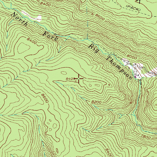 Topographic Map of Fossil Creek, CO