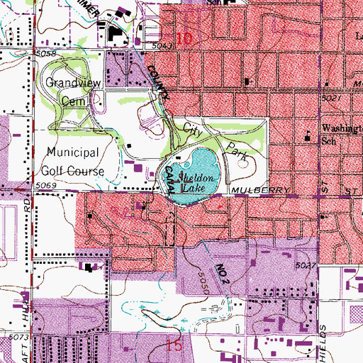 Topographic Map of Sheldon Lake, CO