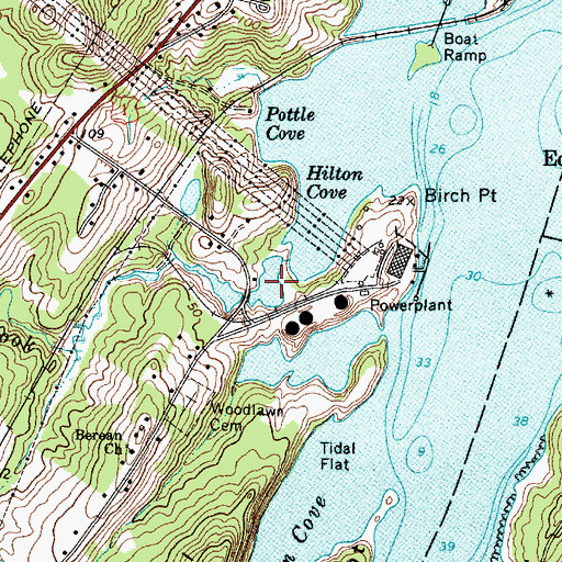 Topographic Map of Hilton Pond, ME