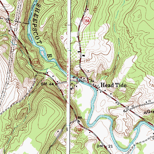 Topographic Map of Head Tide Dam, ME