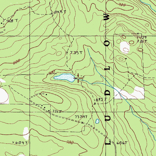 Topographic Map of Lamb Brook Dam, ME