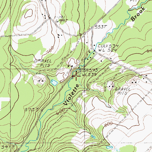 Topographic Map of Old Water Reservoir Dam (historical), ME