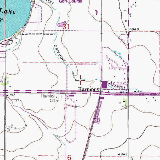 Topographic Map of Dixon Canyon Lateral, CO