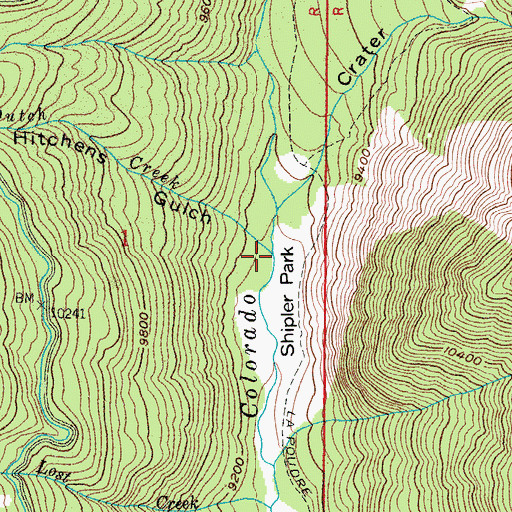 Topographic Map of Big Dutch Creek, CO