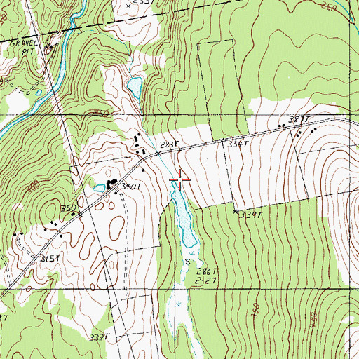 Topographic Map of Hewett Marsh, ME