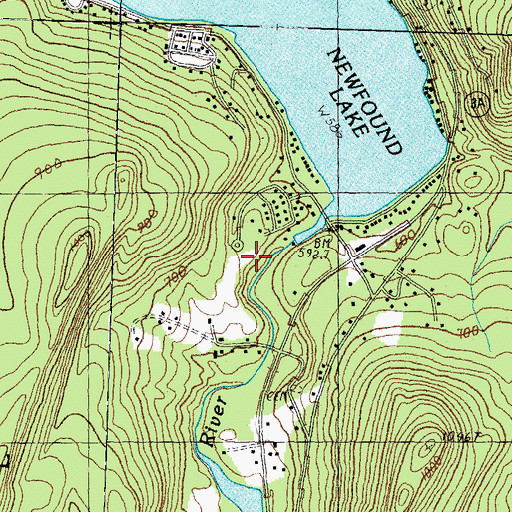 Topographic Map of Newfound Lake, NH