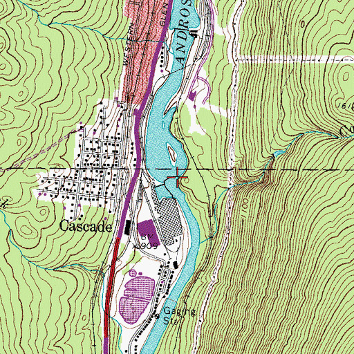 Topographic Map of Cascade Dam, NH