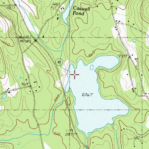 Topographic Map of Greenville Reservoir, NH