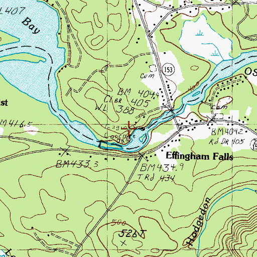 Topographic Map of Head Works Dam, NH