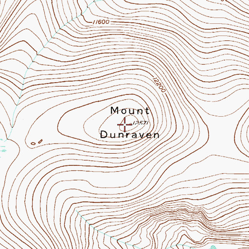Topographic Map of Mount Dunraven, CO