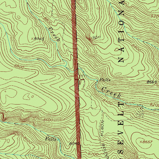 Topographic Map of North Boundary Trail, CO