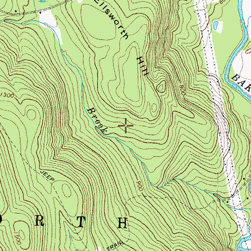 Topographic Map of Baker Floodwater Reservoir Site 6A Dam, NH