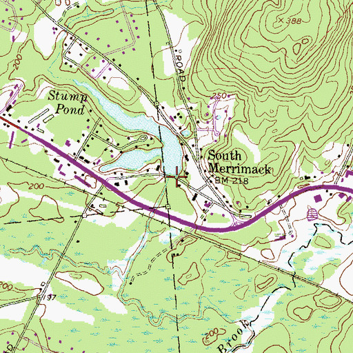 Topographic Map of Farley Brook Dam, NH