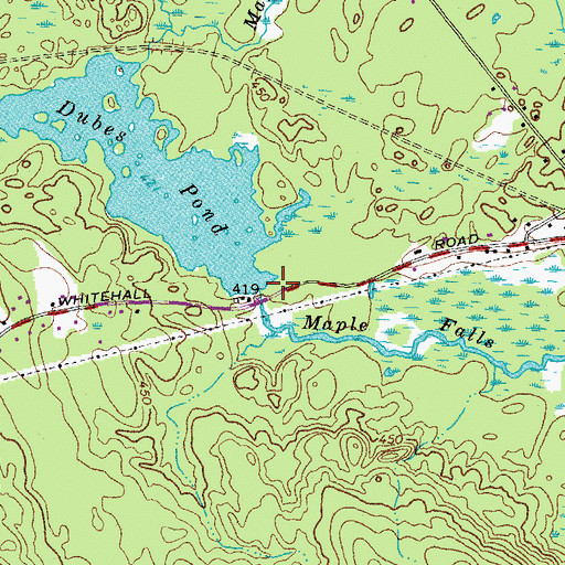 Topographic Map of Dubes Pond Dam, NH