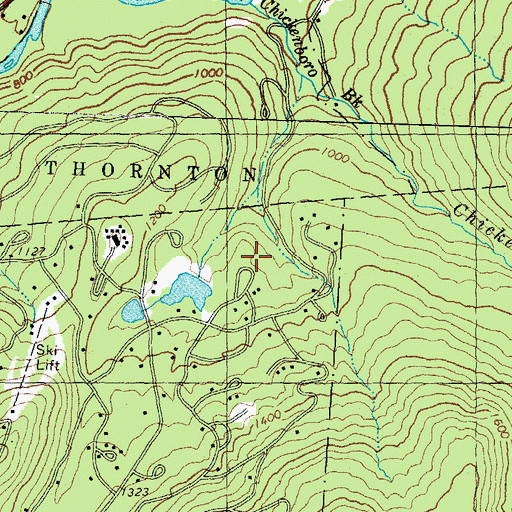 Topographic Map of Locke Waterville Corporation Number 2 Dam, NH