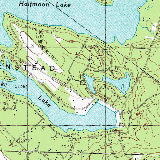 Topographic Map of Locke Lake Colony Dam, NH