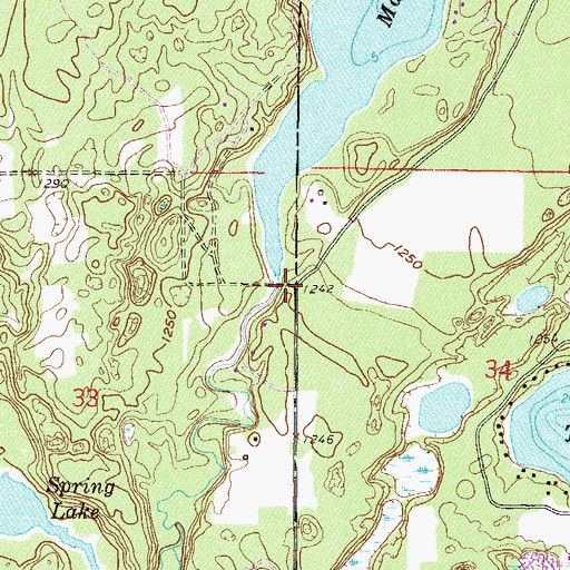 Topographic Map of Mayo Lake Dam, MN