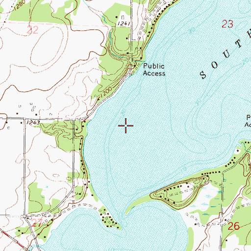 Topographic Map of Lower Long Lake Dam, MN
