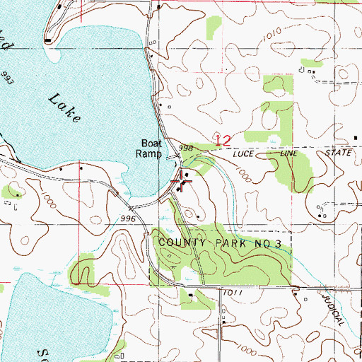 Topographic Map of Winsted Lake Dam, MN
