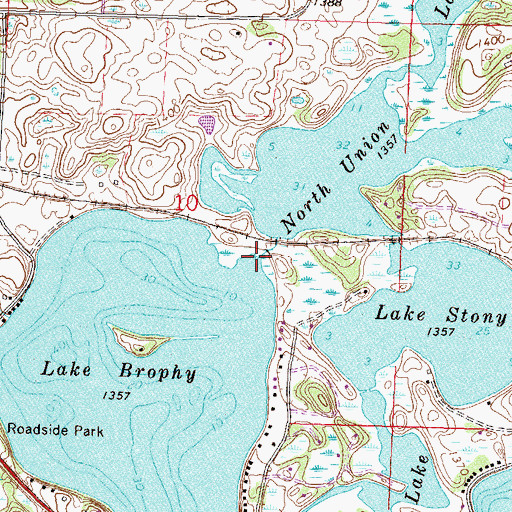 Topographic Map of Brophy Lake, MN