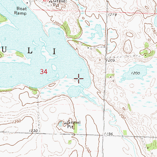 Topographic Map of Ten Mile Lake Dam, MN