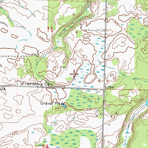 Topographic Map of Ferdi Anderson Wildlife Pond Dam, MN