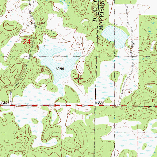 Topographic Map of L Kominek Pond Dam, MN