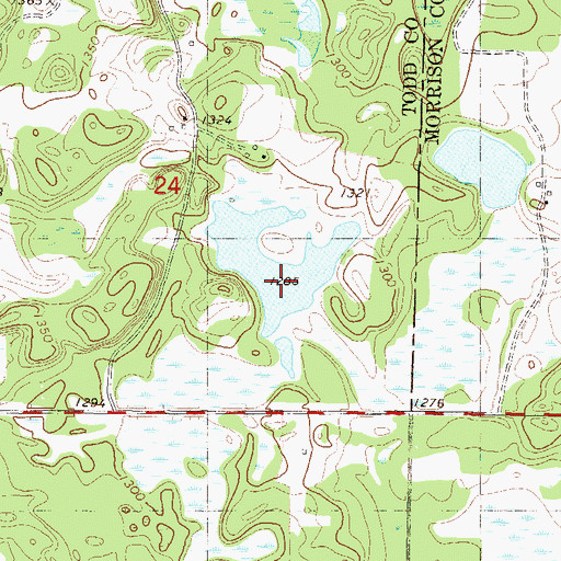 Topographic Map of L Kominek Pond, MN