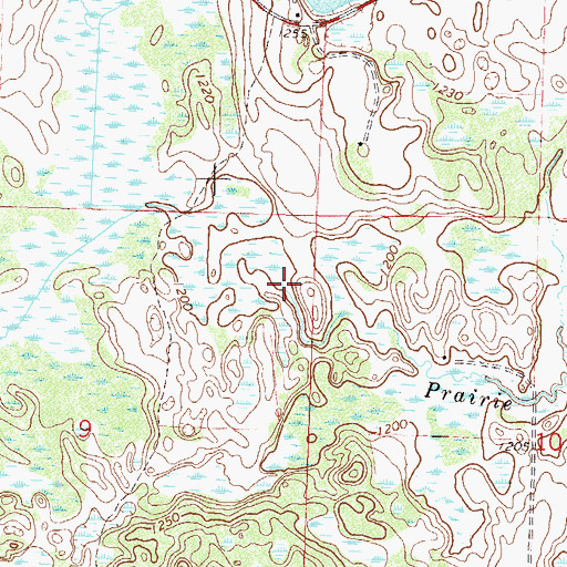 Topographic Map of D Peschel Pond, MN