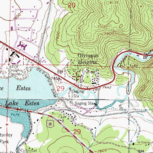 Topographic Map of Olympus Heights, CO