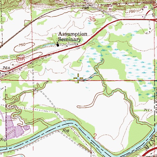 Topographic Map of Hesse Wildlife Pond, MN