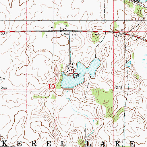 Topographic Map of Gerold and Robert Pestorious Fish Pond Dam, MN