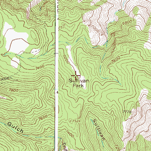 Topographic Map of Sullivan Park, CO