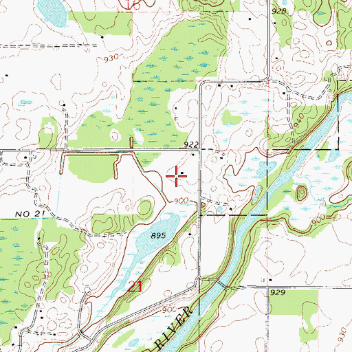 Topographic Map of Benson Wildlife Dam, MN