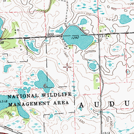 Topographic Map of August Nelson Junior Dam, MN