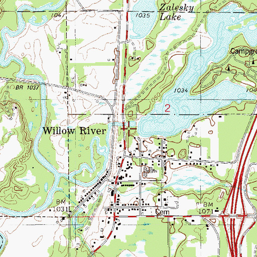 Topographic Map of West Fork Desmoines River Dam, MN