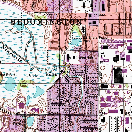 Topographic Map of Marsh Lake, MN