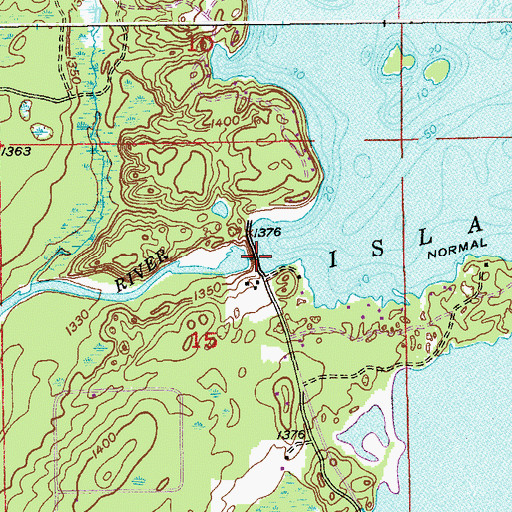 Topographic Map of Island Lake Dam, MN