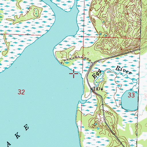 Topographic Map of Flat Lake, MN