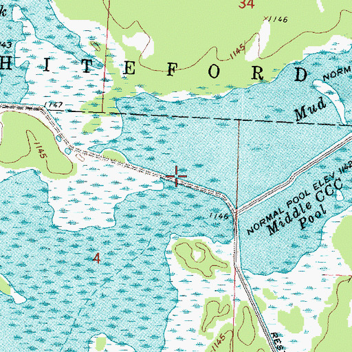 Topographic Map of Middle CCC Pool, MN