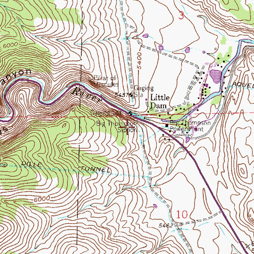 Topographic Map of Big Thompson Siphon, CO