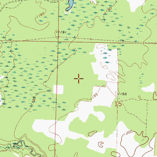 Topographic Map of Browns Lake Dam, MN