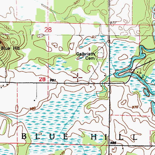 Topographic Map of Pool 7, MN