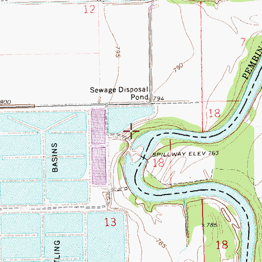 Topographic Map of Red River of the North-Drayton Dam, MN
