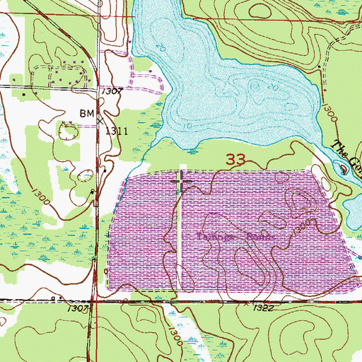 Topographic Map of Lind Greenway Dike, MN